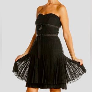 Marc Jacobs Black Silk Semi Formal Fit Flare Sleeveless Midi Little Dress NWT 6